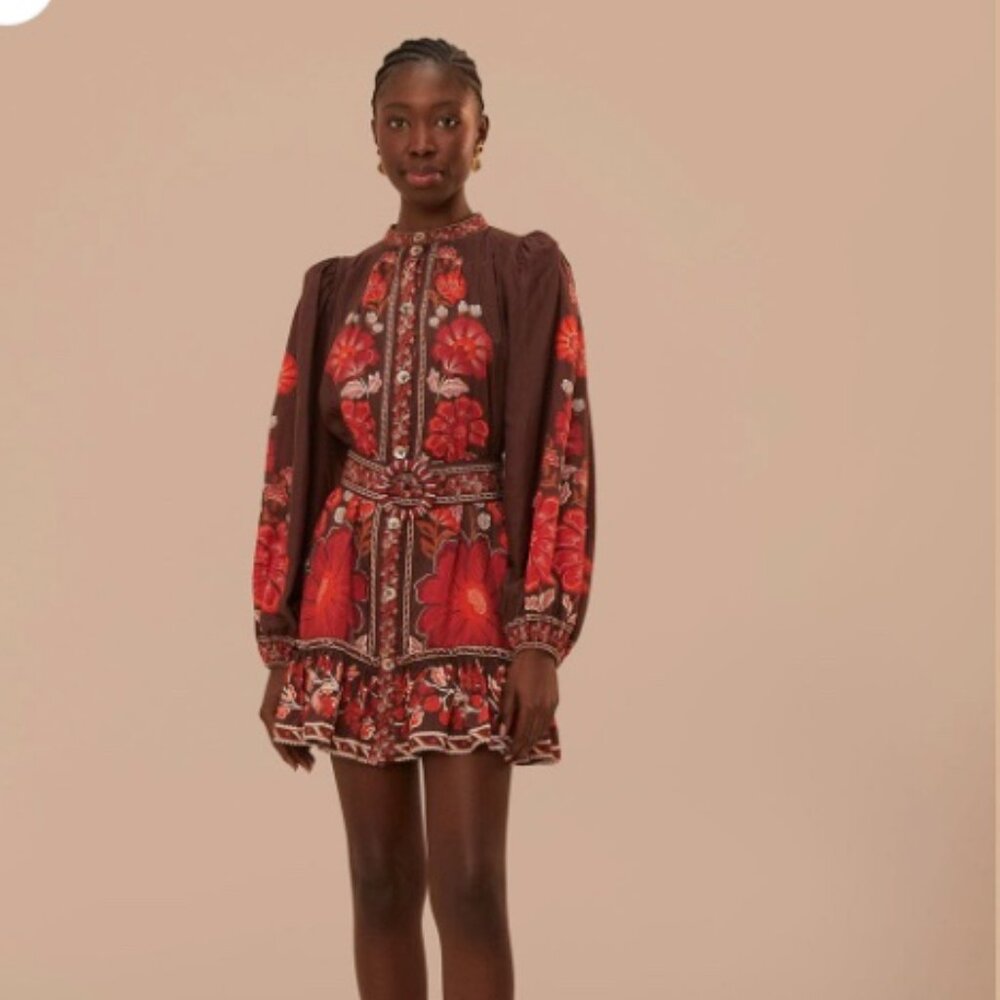 FARM RIO GIGI TAPESTRY MINI DRESS XS - NEW WITH TAGS